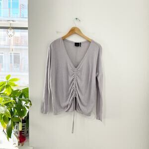 Urban Outfitters Out From Under Purple Knit Ruched Long Sleeve Top Size XS